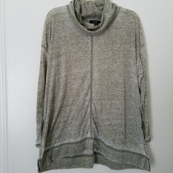 Cyrus Cow Neck Long Sleeve Burnout Blouse 1X - Picture 3 of 8